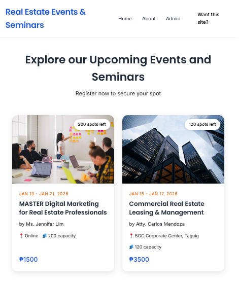 Seminar Platform Demo